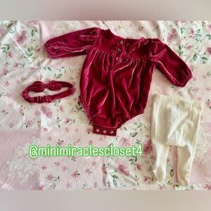 Carter’s Kids Matching Set - Maroon and cream